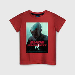 Футболка хлопковая детская Слезы в дожде Blade Runner, цвет: красный
