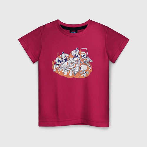 Детская футболка Cuphead / Маджента – фото 1