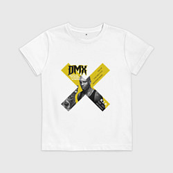Футболка хлопковая детская DMX rest in peace, цвет: белый