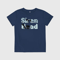 Футболка хлопковая детская Siren Head Сиреноголовый, цвет: тёмно-синий