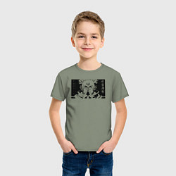Футболка хлопковая детская Магическая битва Сукуна, цвет: авокадо — фото 2