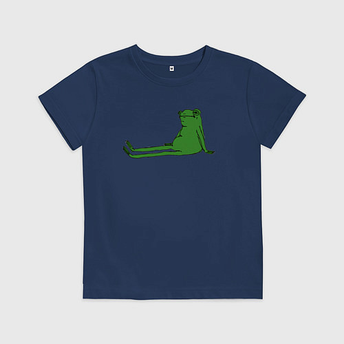Детская футболка Лягушка приуныла / Тёмно-синий – фото 1