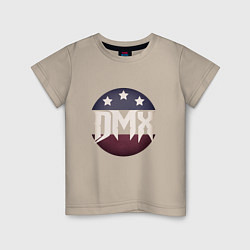 Футболка хлопковая детская DMX USA, цвет: миндальный