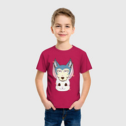 Футболка хлопковая детская Animals love Beastars, цвет: маджента — фото 2