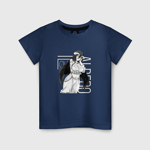 Детская футболка Альбедо Оверлорд / Тёмно-синий – фото 1