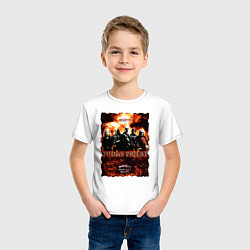 Футболка хлопковая детская Judas Priest Хард-Рок, цвет: белый — фото 2