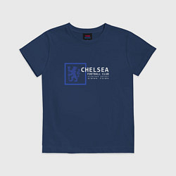 Футболка хлопковая детская FC Chelsea Stamford Bridge 202122, цвет: тёмно-синий