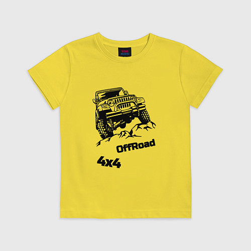 Детская футболка Offroad 4х4 / Желтый – фото 1