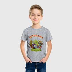 Футболка хлопковая детская Slurm team, цвет: меланж — фото 2