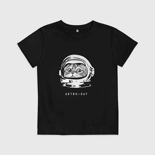 Детская футболка Astro-cat / Черный – фото 1