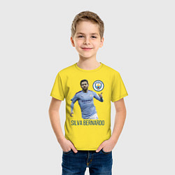 Футболка хлопковая детская Silva Bernardo Манчестер Сити, цвет: желтый — фото 2