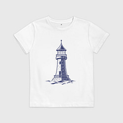 Футболка хлопковая детская Маяк, цвет: белый
