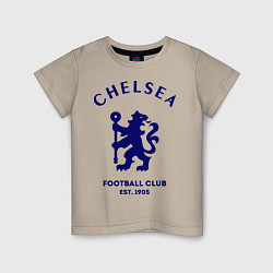 Футболка хлопковая детская Chelsea Est. 1905, цвет: миндальный