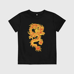 Футболка хлопковая детская Дракон и машина, цвет: черный