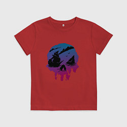 Футболка хлопковая детская Море воров, цвет: красный