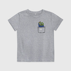 Футболка хлопковая детская Pepe simp, цвет: меланж