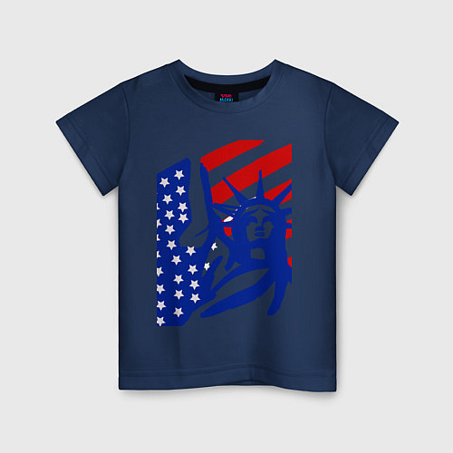 Детская футболка Свобода / Тёмно-синий – фото 1
