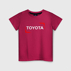 Футболка хлопковая детская Тойота - Огонь, цвет: маджента