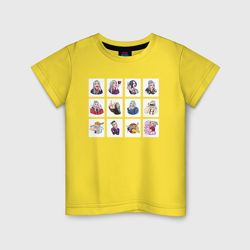 Детская футболка Билли Айлиш / Желтый – фото 1