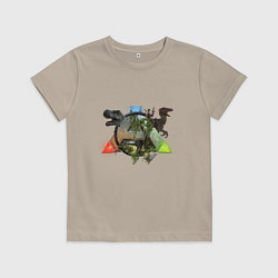 Футболка хлопковая детская ARK Survive, цвет: миндальный