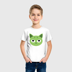 Футболка хлопковая детская Green Cat, цвет: белый — фото 2