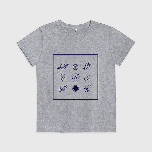 Детская футболка Астрономия / Меланж – фото 1