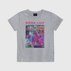 Футболка хлопковая детская SODA LUV, цвет: меланж