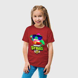 Футболка хлопковая детская Базз Buzz Brawl Stars, цвет: красный — фото 2
