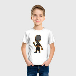 Футболка хлопковая детская Alien Trainspotting, цвет: белый — фото 2