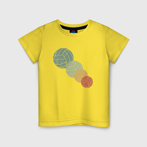 Детская футболка Мячики / Желтый – фото 1