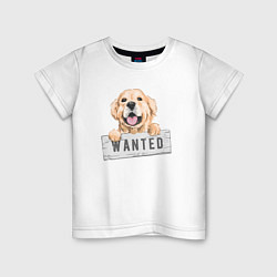 Футболка хлопковая детская Dog Wanted, цвет: белый