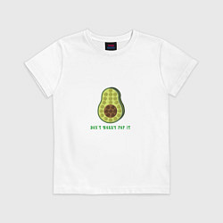 Футболка хлопковая детская Dont worry Pop it, цвет: белый
