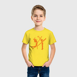 Футболка хлопковая детская The Game - Volleyball, цвет: желтый — фото 2