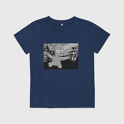 Футболка хлопковая детская Simpsons x Nirvana, цвет: тёмно-синий