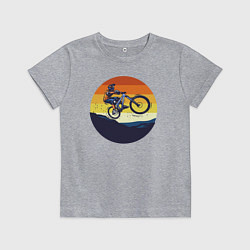 Футболка хлопковая детская Один против гор, цвет: меланж