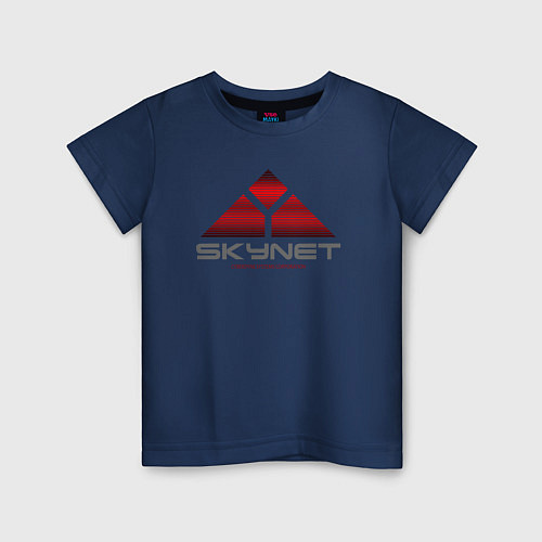 Детская футболка Skynet / Тёмно-синий – фото 1