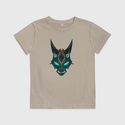 Футболка хлопковая детская Genshin Impact - Сяо, цвет: миндальный