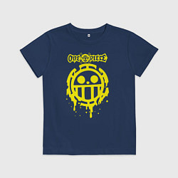 Футболка хлопковая детская Пираты Сердца One Piece, цвет: тёмно-синий