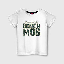 Футболка хлопковая детская Milwaukee Bench Mob, цвет: белый