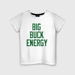 Футболка хлопковая детская Big Buck Energy, цвет: белый