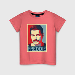 Футболка хлопковая детская Freddie, цвет: коралловый