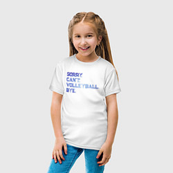 Футболка хлопковая детская Volleyball, цвет: белый — фото 2
