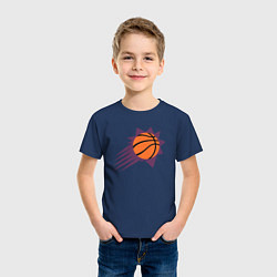 Футболка хлопковая детская Suns Basket, цвет: тёмно-синий — фото 2