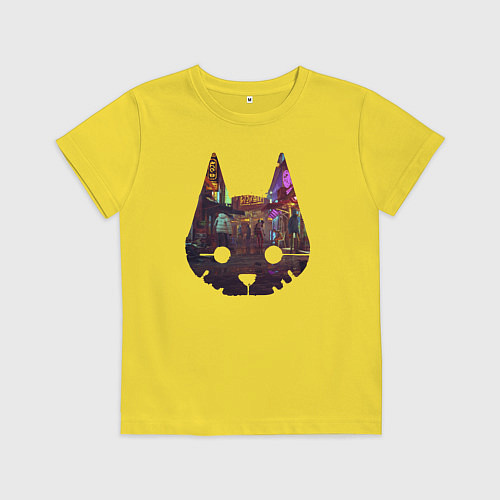 Детская футболка Stray: City Cat / Желтый – фото 1