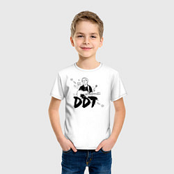 Футболка хлопковая детская DDT Юрий Шевчук, цвет: белый — фото 2