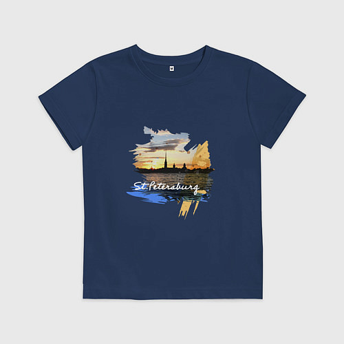 Детская футболка Travel Санк-Петербург / Тёмно-синий – фото 1