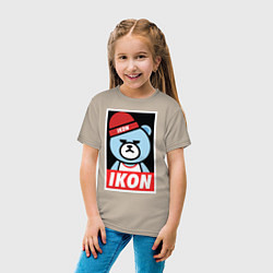 Футболка хлопковая детская IKON YG Bear Dope, цвет: миндальный — фото 2