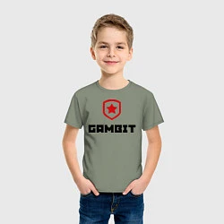 Футболка хлопковая детская Gambit, цвет: авокадо — фото 2