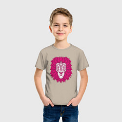 Футболка хлопковая детская Pink Lion, цвет: миндальный — фото 2