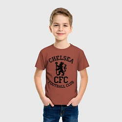 Футболка хлопковая детская Chelsea CFC, цвет: кирпичный — фото 2